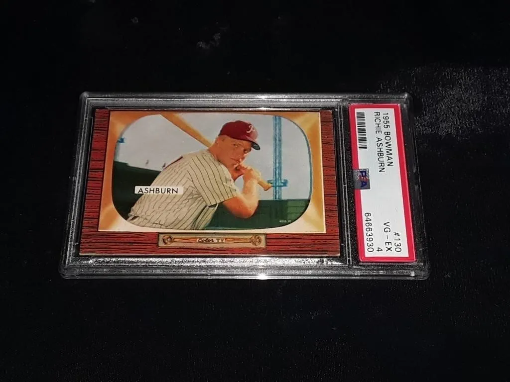 1955 Bowman Richie Ashburn PSA 4