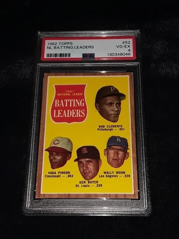 1962 Topps Clemente/Pinson/Boyer/Moon PSA 4