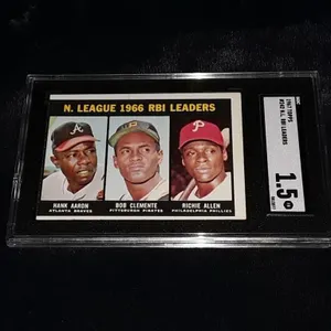 1967 Topps Hank Aaron/Clemente/Richie Allen SGC 1.