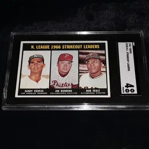 1967 Topps Koufax/Bunning/Veale SGC 4