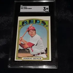1972 Topps Johnny Bench SGC 3