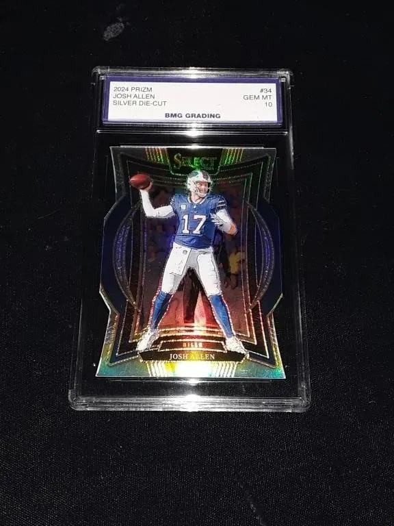 Silver Die Cut 2024 Prizm Josh Allen GEM MT 10
