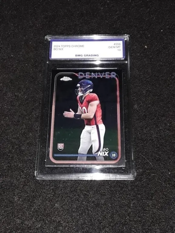 2024 Topps Chrome Bo Nix #206 GEM MT 10