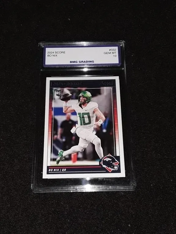 2024 Score Bo Nix #332 GEM MT 10