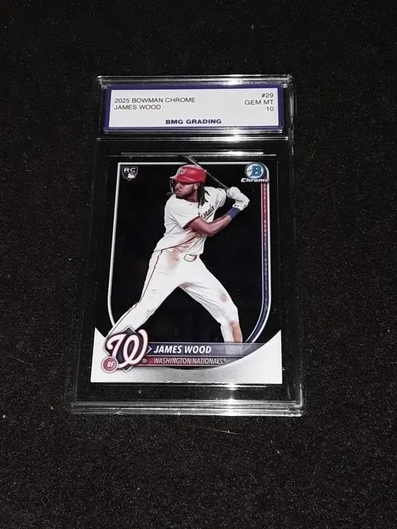 2025 Bowman Chrome James Wood RC GEM MT 10