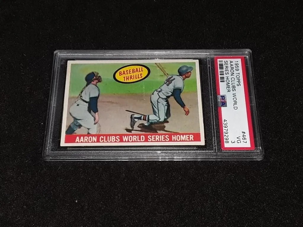 1959 Topps Hank Aaron PSA 3 Baseball Thrills