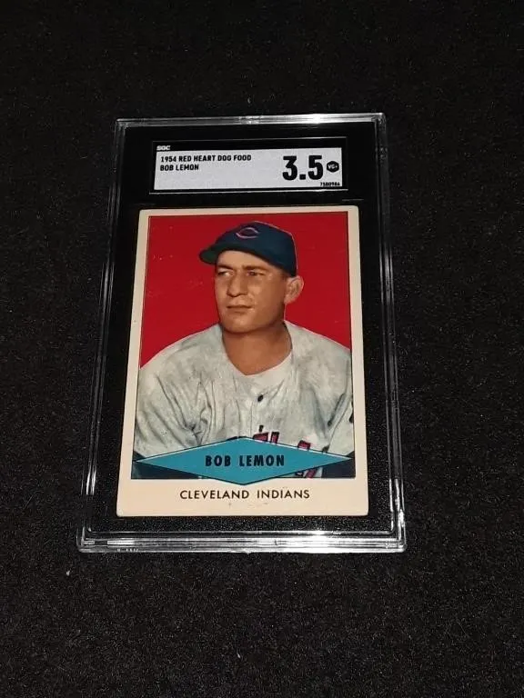 1954 Red Heart Dog Food Bob Lemon SGC 3.5