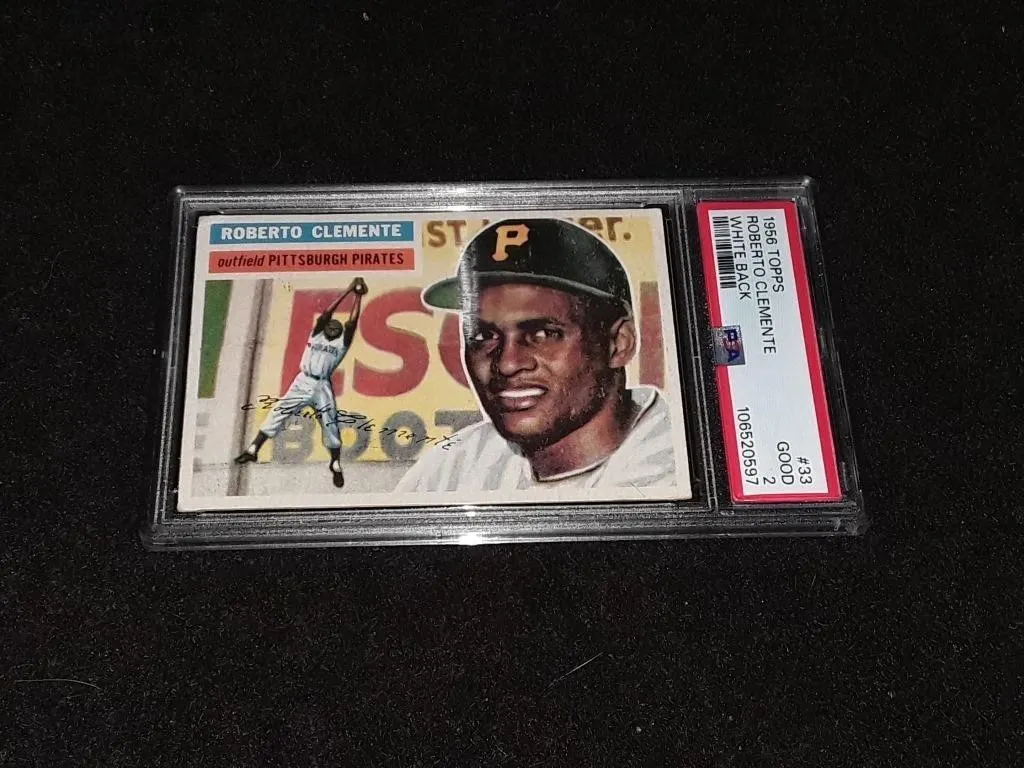 1956 Topps Roberto Clemente PSA 2 White Back