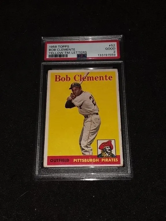 1958 Topps Roberto Clemente PSA 2 Yellow Letters