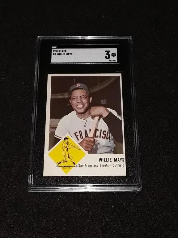 1963 Fleer Willie Mays SGC 3