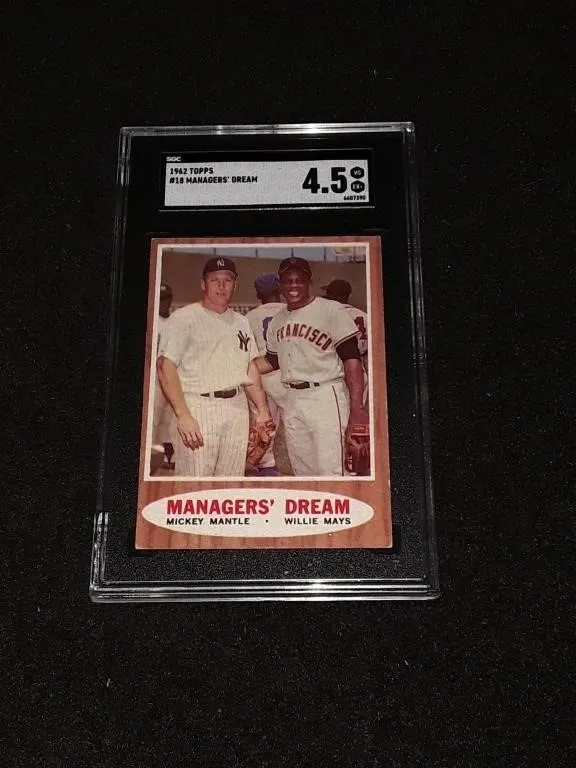 1962 Topps Mantle & Mays SGC 4.5