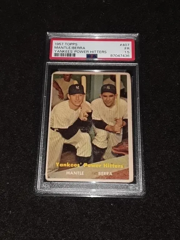 1957 Topps Mantle & Berra PSA 1.5