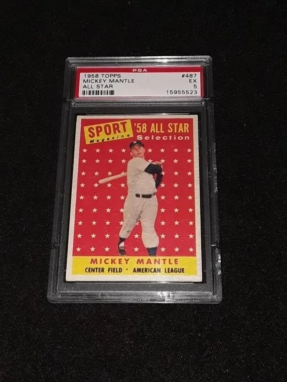 1958 Topps Mickey Mantle PSA 5 All-Star