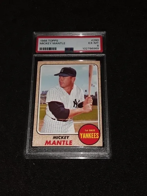 1968 Topps Mickey Mantle PSA 6
