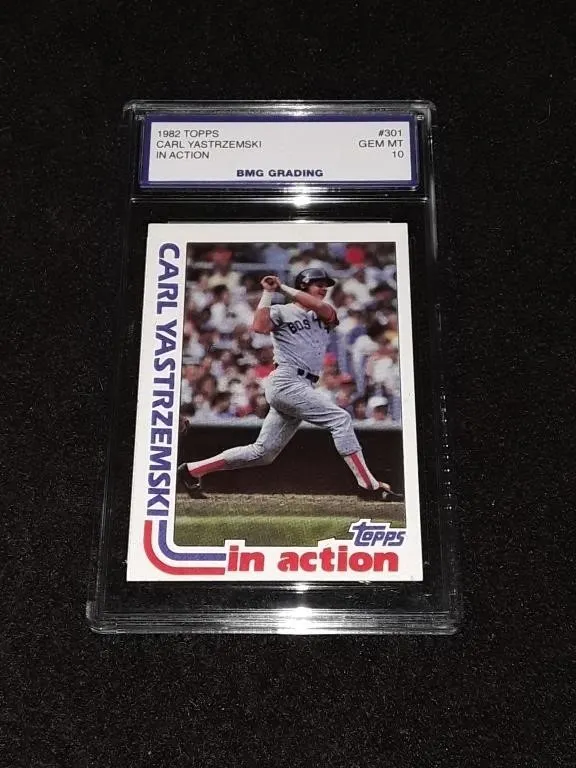 1982 Topps Carl Yastrzemski GEM MT 10 In Action