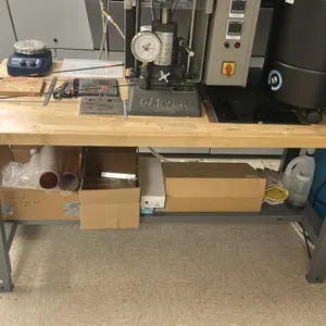 60”x30” Wooden table with metal base