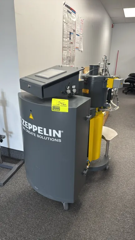2023 Zeppelin FML 10 high-intensity laboratory Henschel mixer. Features Siemens SIMATIC HMI touchscreen controller, 9-liter vessel capacity, 2.2-liter