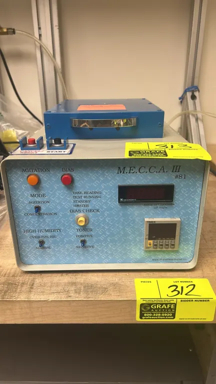 Eastman Kodak M.E.C.C.A. III industrial testing device. Unit #81. Features a digital readout display, integrated digital timer, agitation and bias con