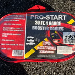 UNUSED PRO START PS4PB002 4 GA 20' BOOSTER CABLES