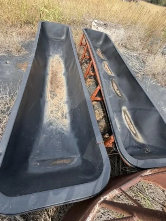 2 Bunk Feeders with Plastic Inserts (1 Broken)