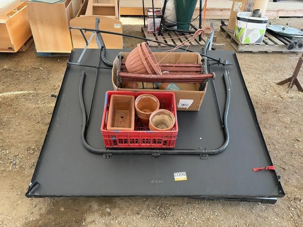 Ping Pong Table & Flower Pots
