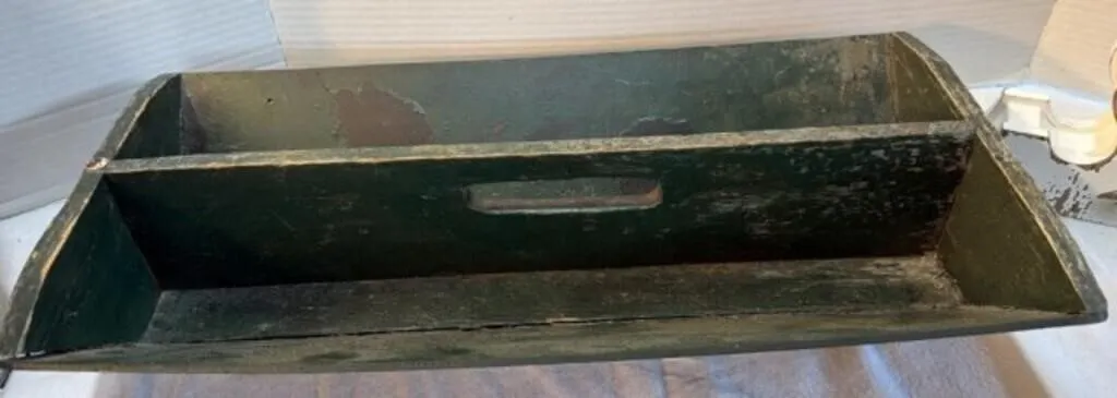 vintage Primitive Green Garden Caddy