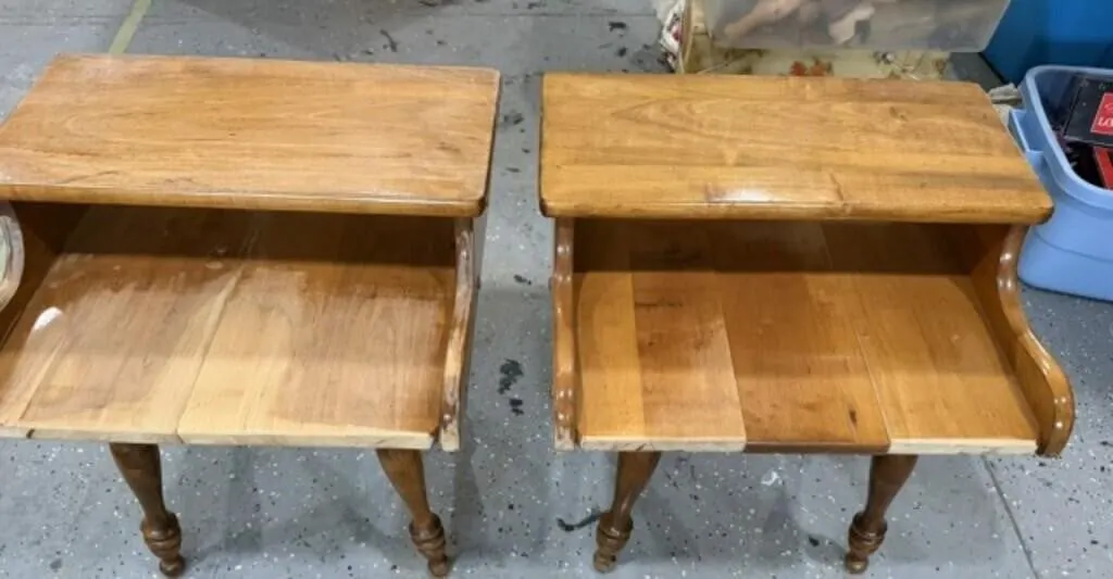 2 Vintage Side Tables 19" T