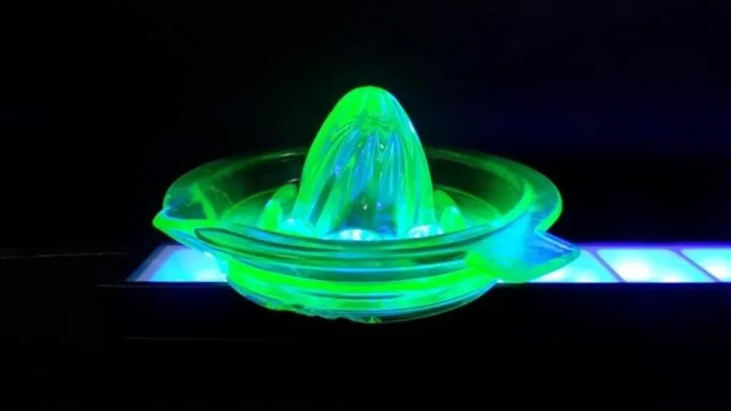 Vintage Uranium Depression Glass Citrus Juicer