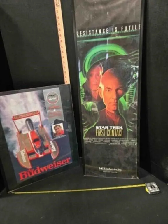 2 Posters; Star Trek (36"x12"), Bud Hydroplane