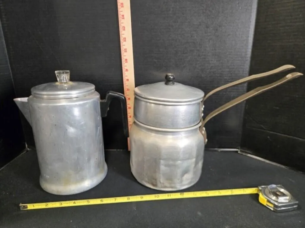 2 Vintage Aluminum Kitchenware