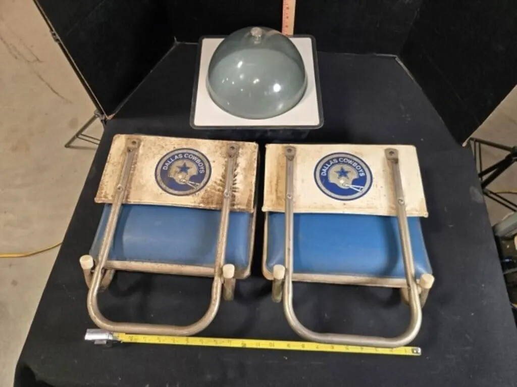 2 Dallas Cowboys bleacher seats & Ice Bucket