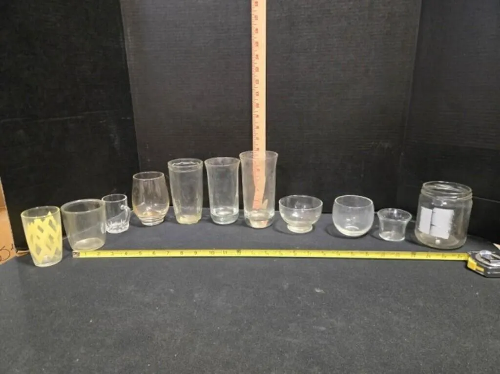 11 Glasses, Jar, Juice Glass,