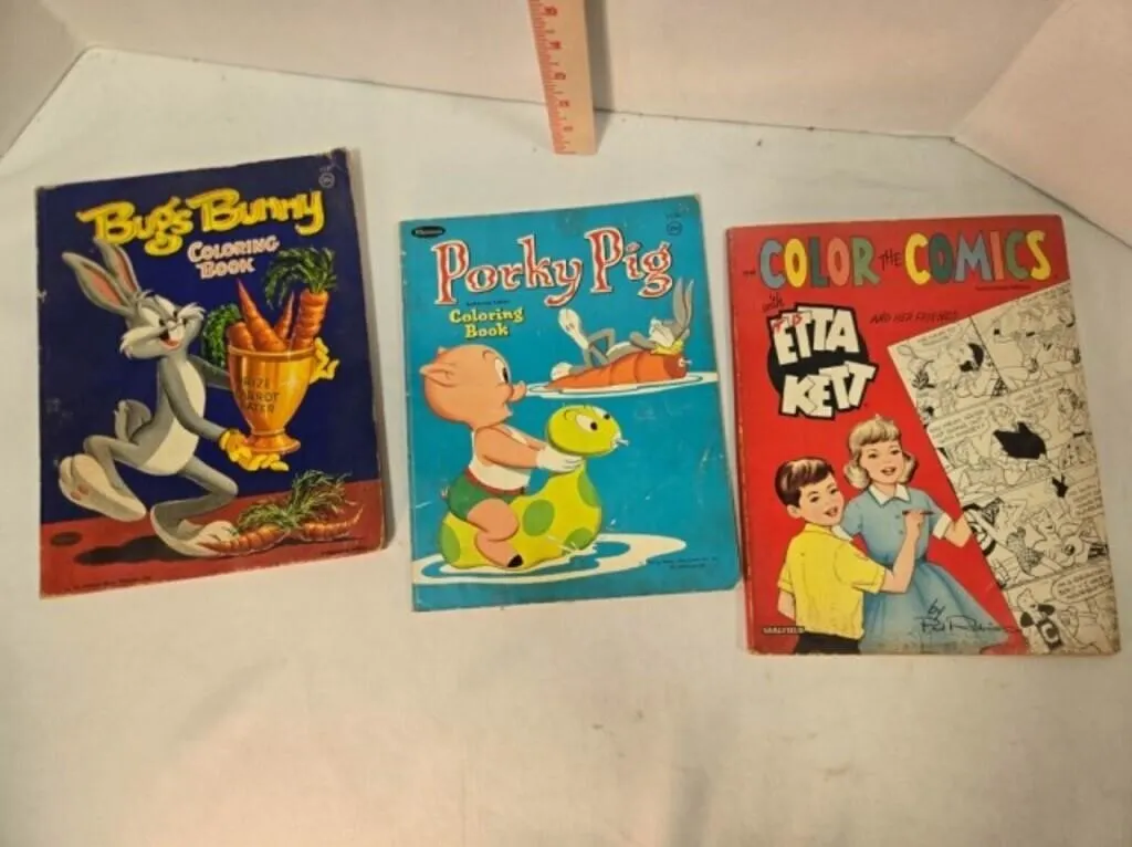 Coloring books, Bugs Bunny, Porky Pig, Etta Kett