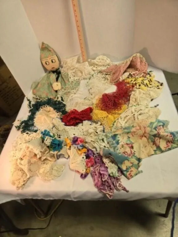 Box of cotton doilies