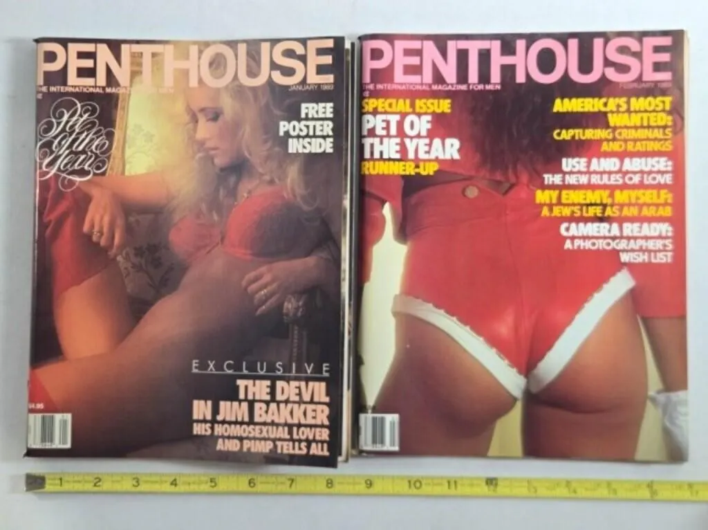 2 Penthouse magazines; January & February 1989