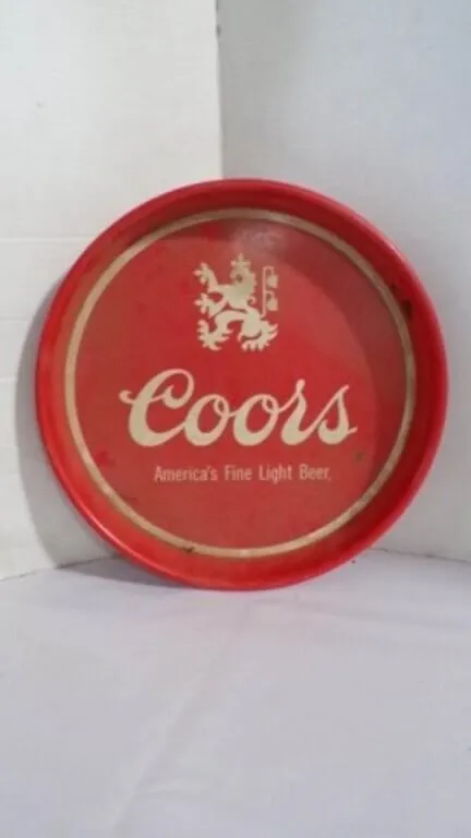 Vintage Coors Beer Lithograph-Metal Serving Tray