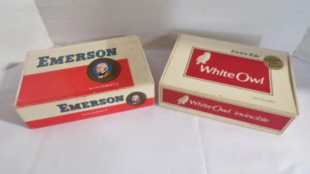 Vintage Cardboard Boxes of Different Brand Cigars