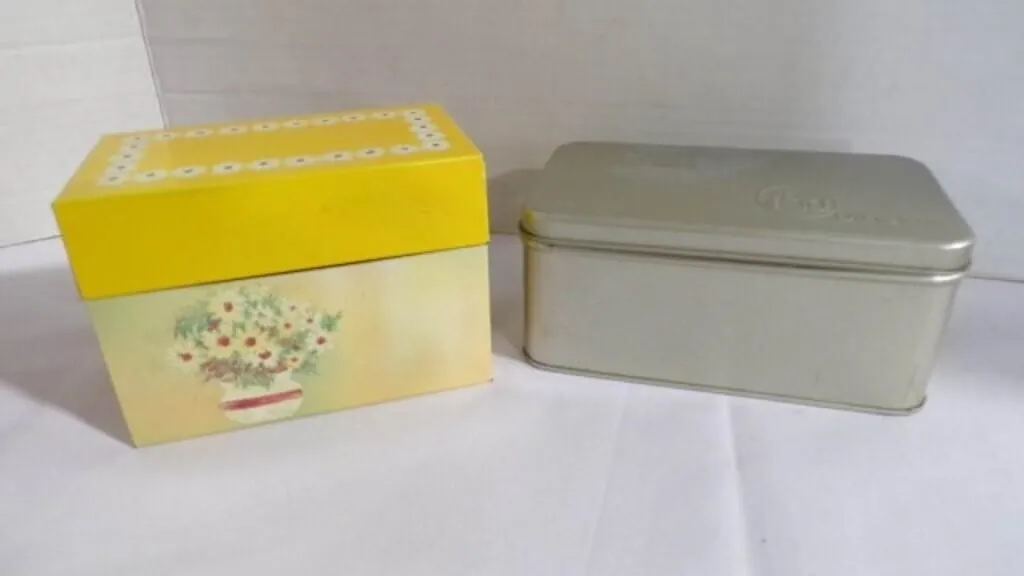 Vintage Storage/Recipe Tin Metal Containers EMPTY