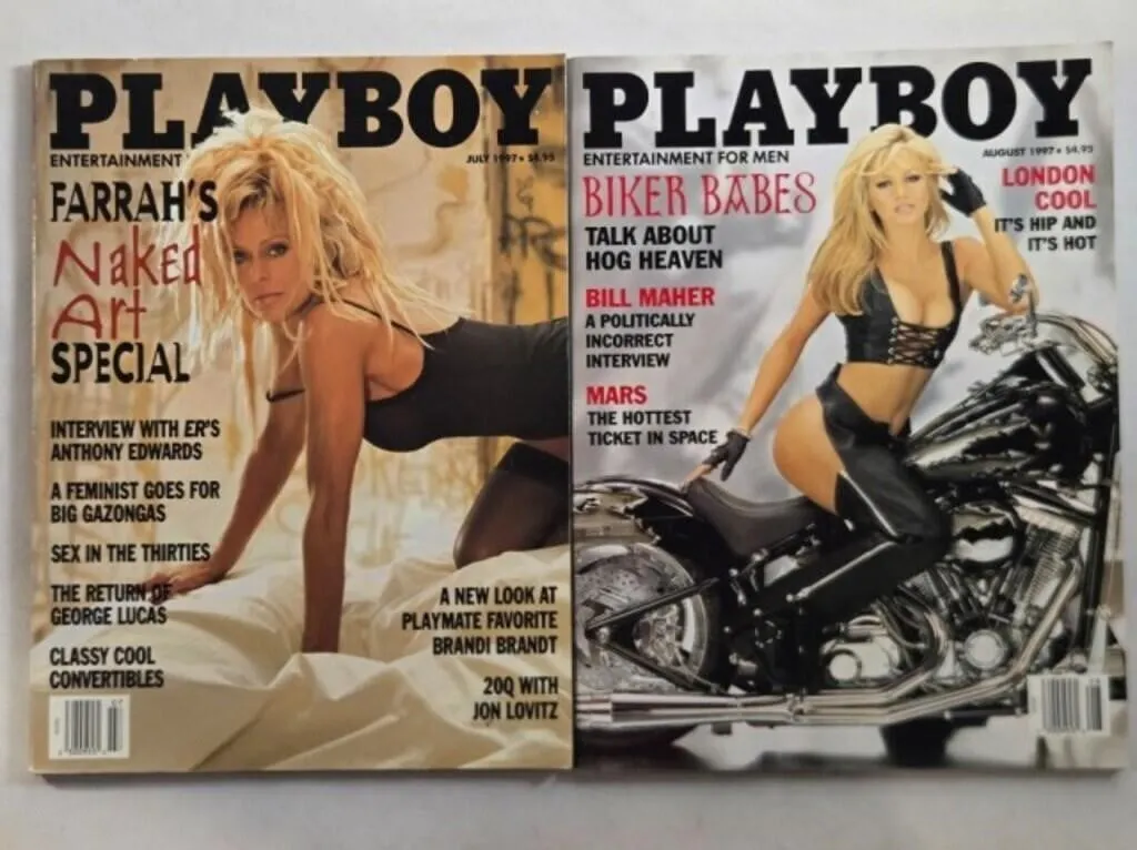 2 Playboy magazines; July & August 1997