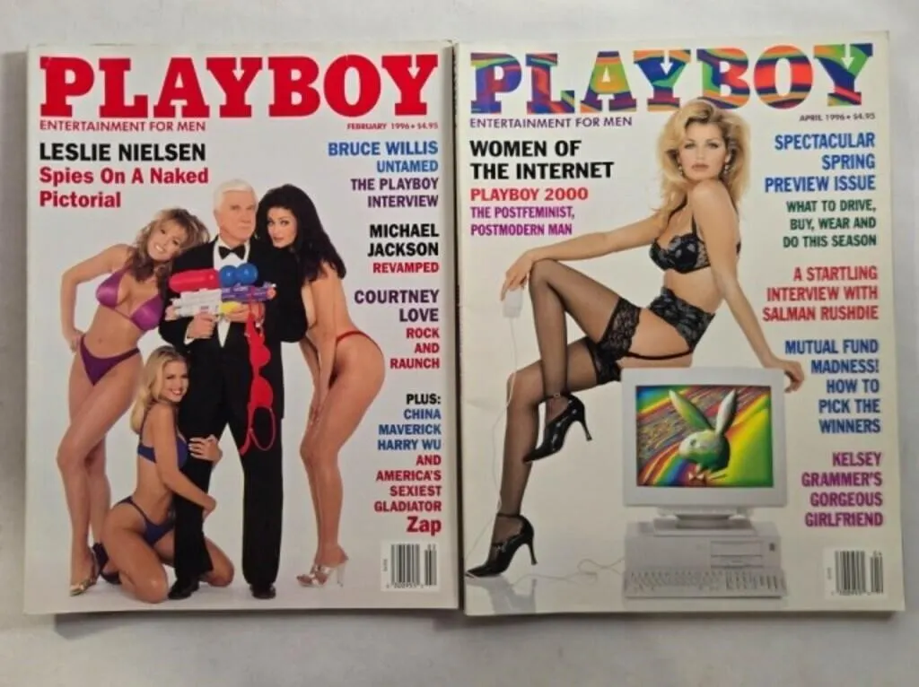 2 Playboy magazines; February & April 1996