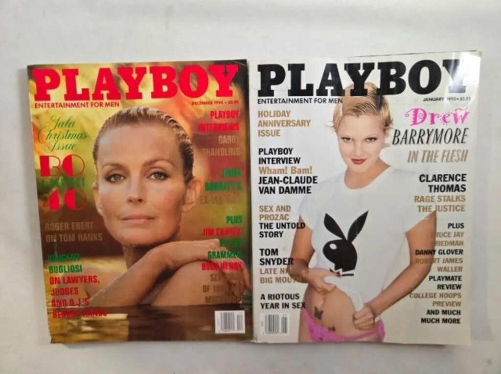 2 Playboy magazines; December 1994 & January 1995