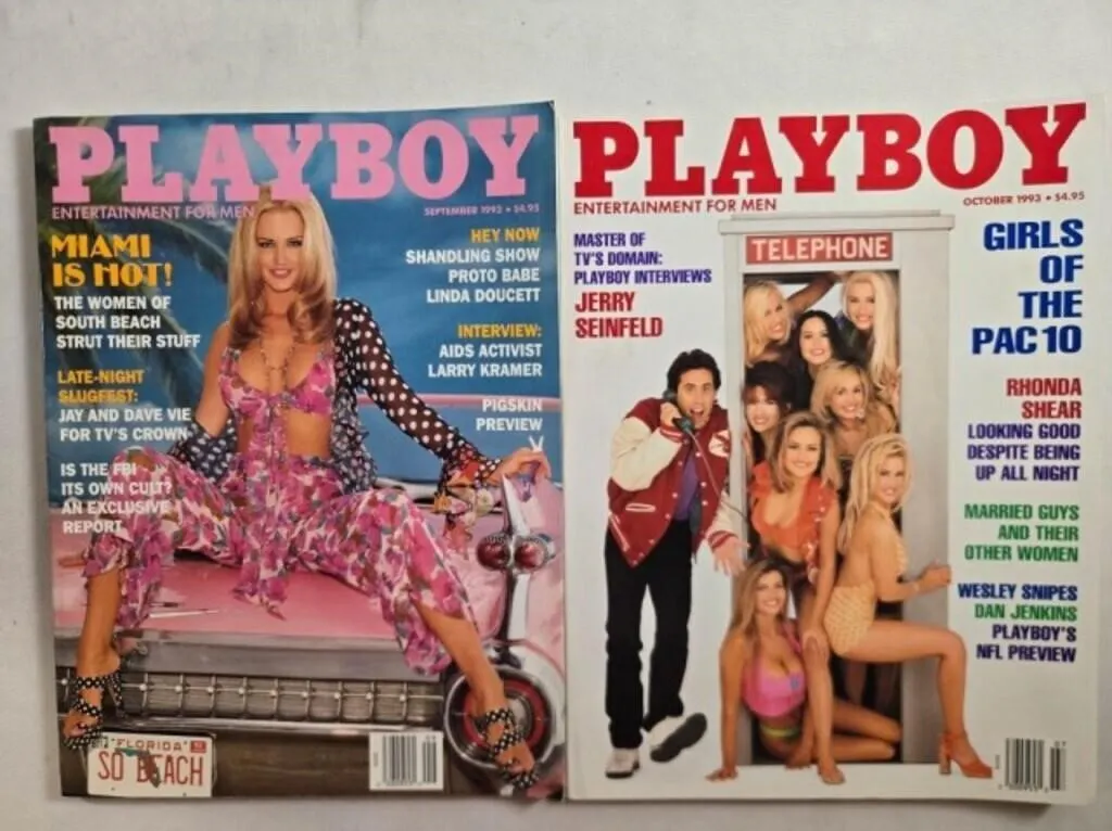 2 Playboy magazines; September & October 1993
