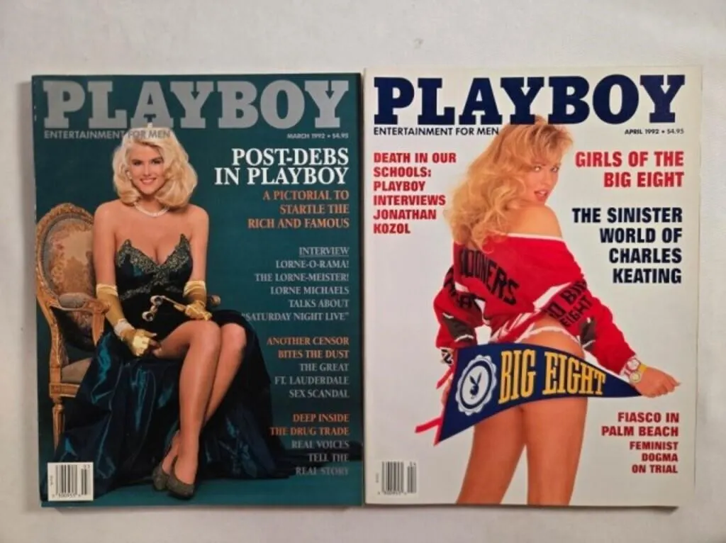 2 Playboy magazines; March & April 1992