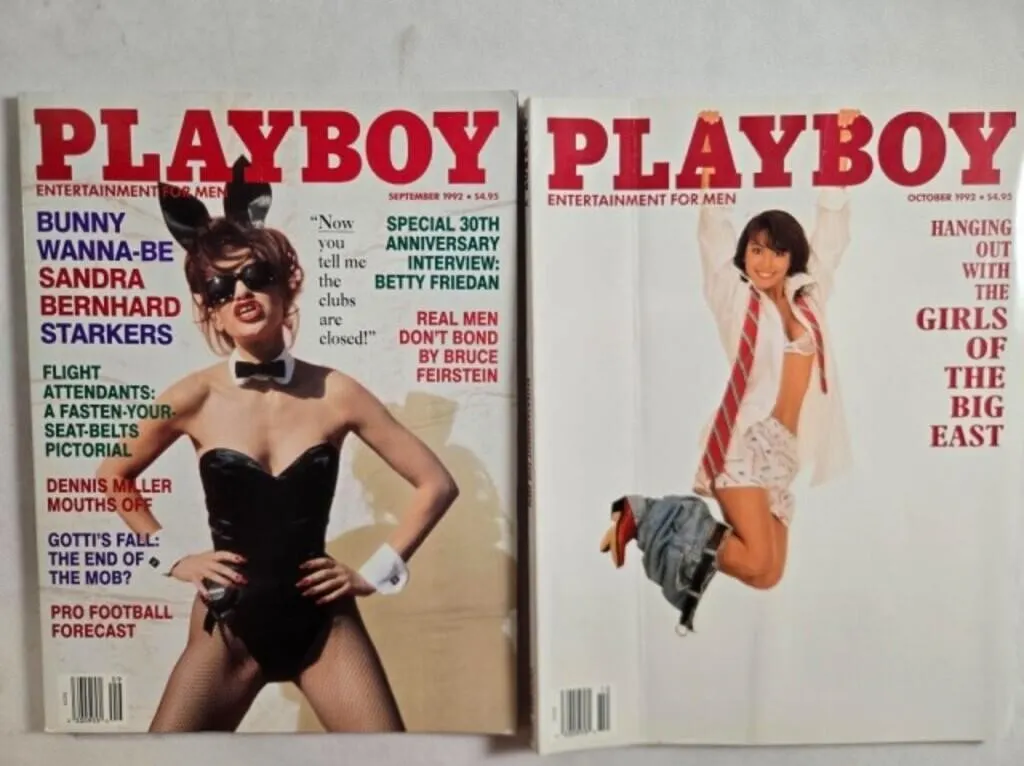 2 Playboy magazines; September & October 1992