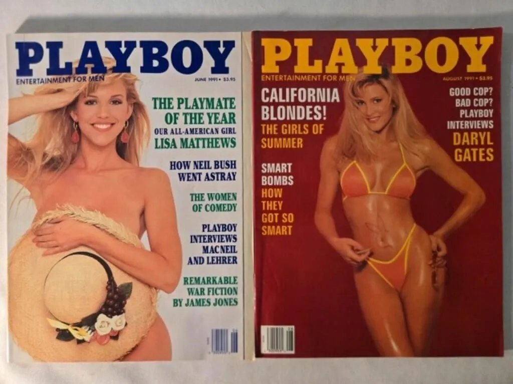 2 Playboy magazines; June & August 1991