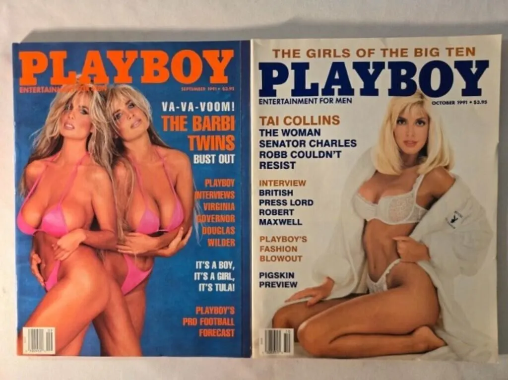 2 Playboy magazines; September & October 1991