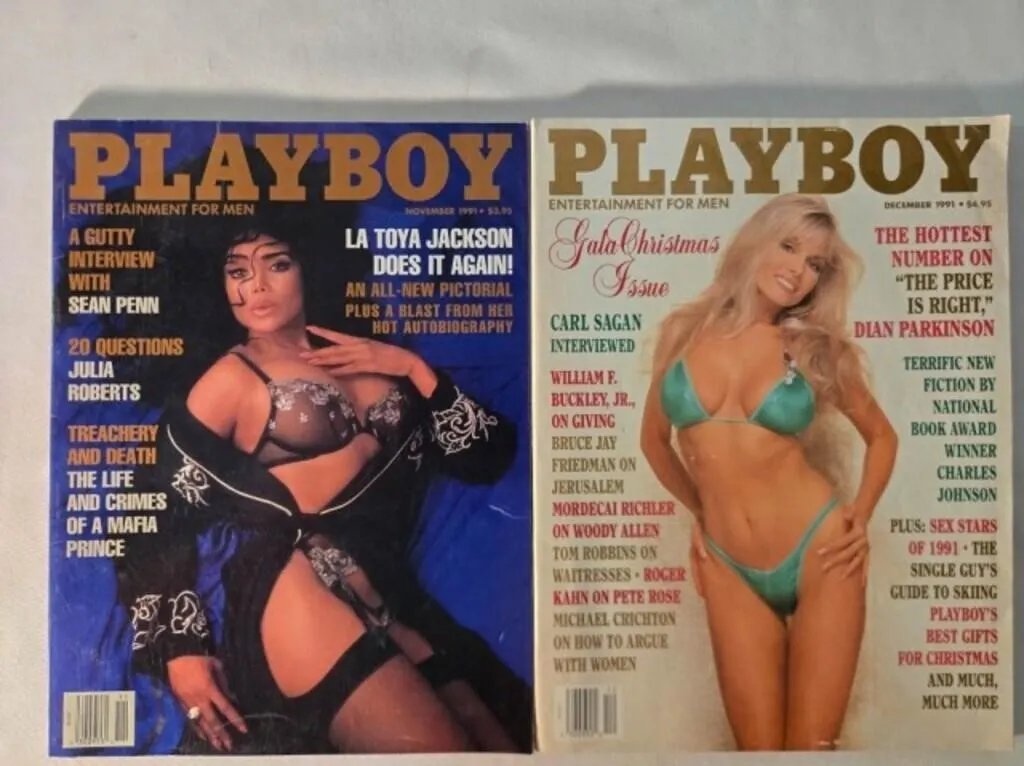 2 Playboy magazines; November & December 1991