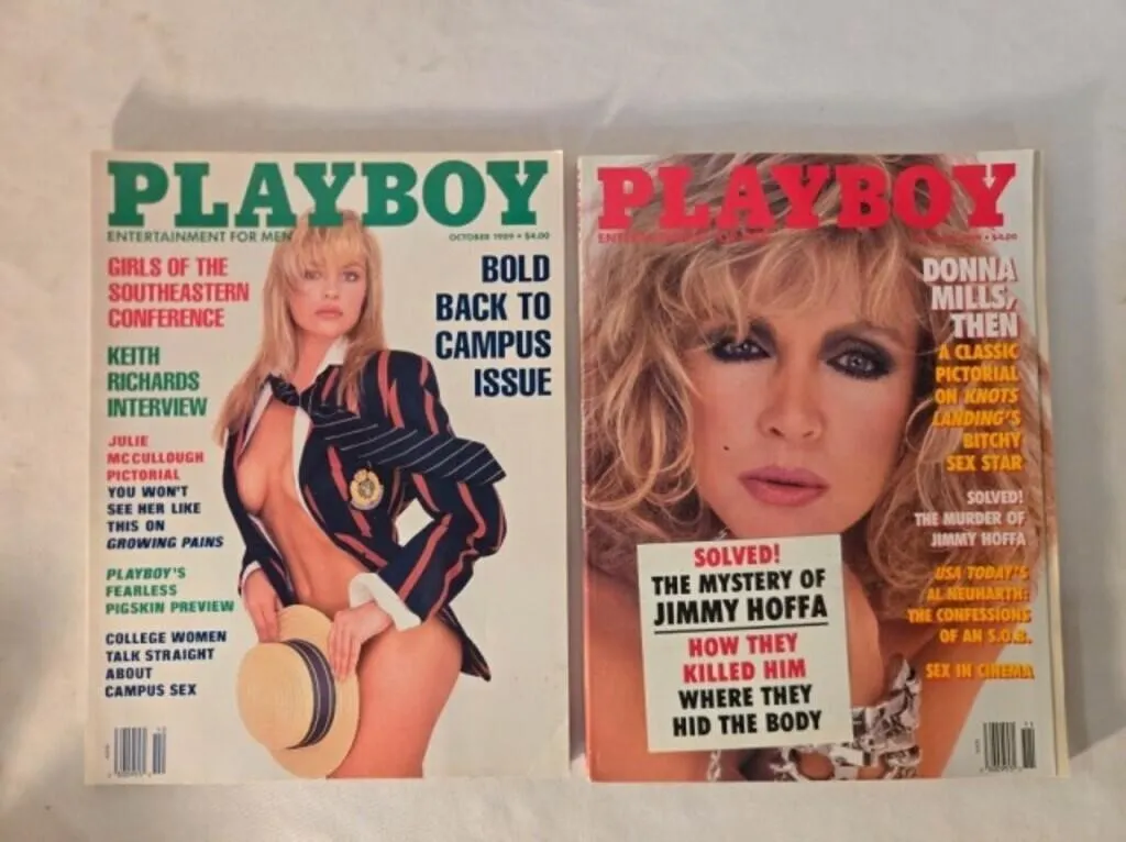 2 Playboy magazines; October & November 1989