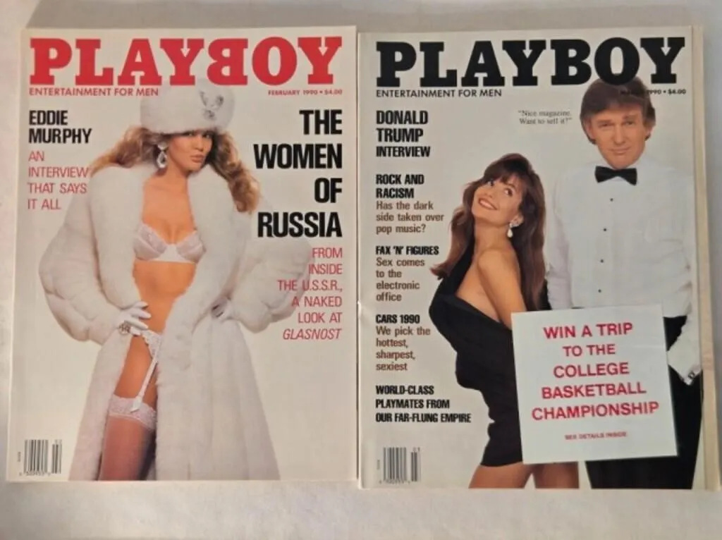 2 Playboy magazines; February & March 1990