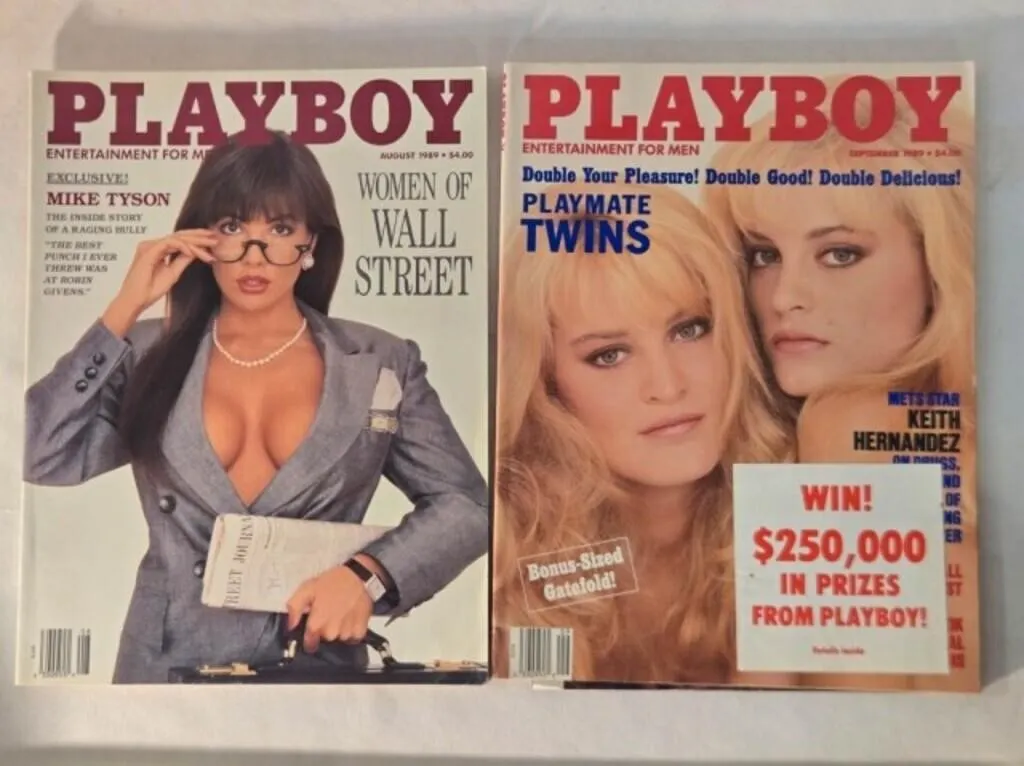 2 Playboy magazines; August & September 1989